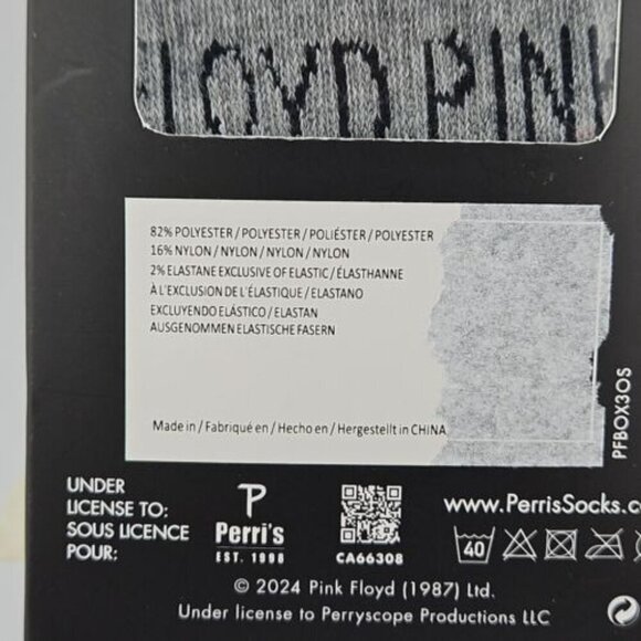 Pink Floyd Socks 3 (Three) Pairs Size 7-12 Black, White, & Gray Y2K Retro Rock - Picture 9 of 13
